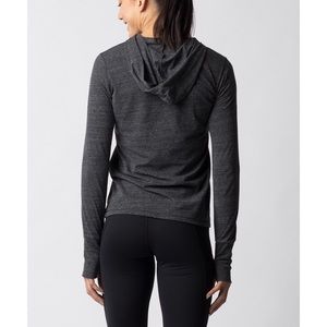 Charcoal Hooded Workout Active Long Sleeve